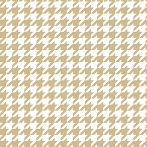 Tiny Tan and White Houndstooth Check
