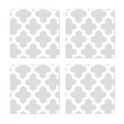 Moroccan Quatrefoil in Gray