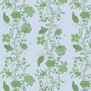 Blue and Green Chintz, But With Plagues