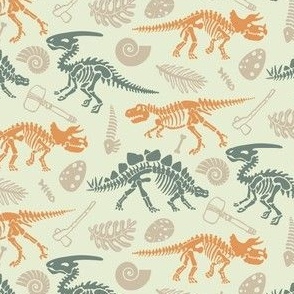 Kids Dinosaurs Green Lime Background 