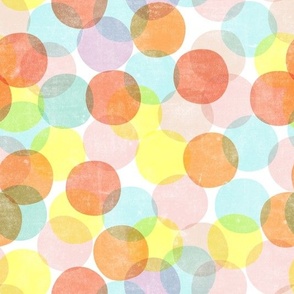 confetti dots - party - multi yellow/orange/blue/pink - LAD23