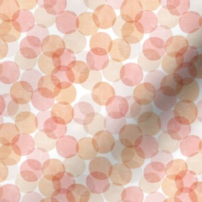 (small scale) confetti dots - party - multi peaches and cream - LAD23