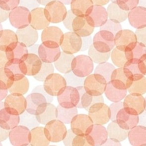 (small scale) confetti dots - party - multi peaches and cream - LAD23