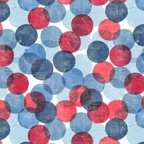 (small scale) confetti dots - party - multi red white and blue - LAD23