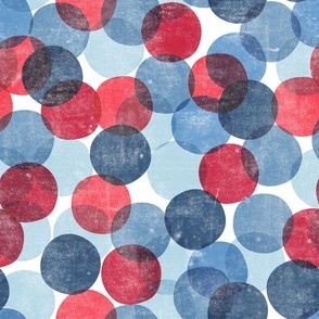 confetti dots - party - multi red white and blue - LAD23