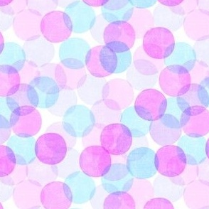 (small scale) confetti dots - party - blue/pink- LAD23