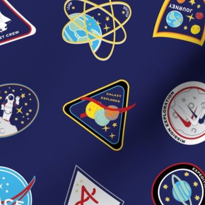 'Patch Exploration' Outer Space Astronaut Navy