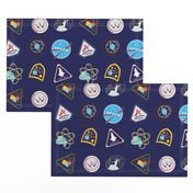 'Patch Exploration' Outer Space Astronaut Navy