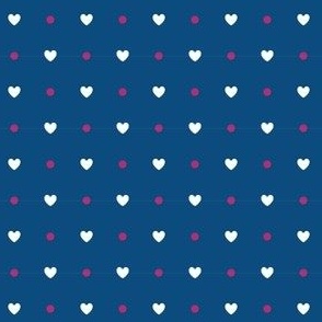 Valentines Blue Polka Dot