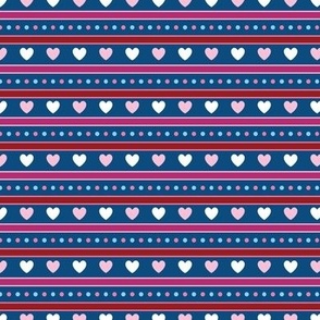 Valentines Dotted Stripes