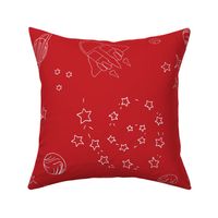 'Blast Off' Outer Space Astronaut in Red Large Scale