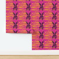 Pop Art Rabbit Sees You and Disapproves-Pink