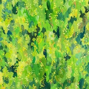 Vivid green moss watercolor abstract botanica