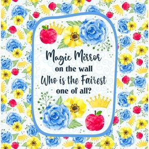 14x18 Panel Magic Mirror Snow White Evil Queen Fairy Tale for DIY Garden Flag Small Wall Hanging or Hand Towel