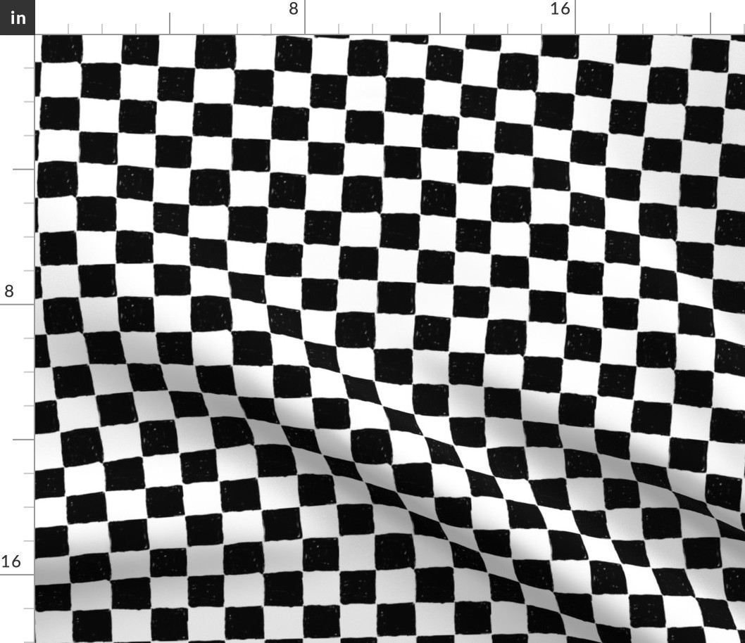 Painted 1" Checkerboard // Black