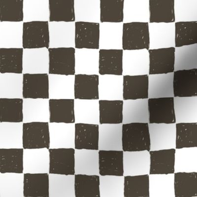 Painted 1" Checkerboard // Charcoal