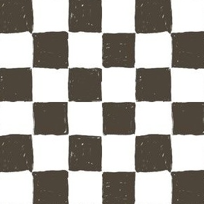 Painted 1" Checkerboard // Charcoal