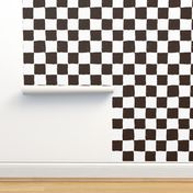 Painted 1" Checkerboard //  Burnt Umber