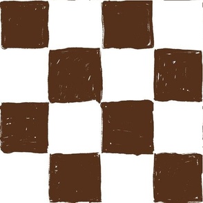 Painted 1" Checkerboard // Raw Umber