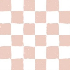 Painted 1" Checkerboard // Pale Dogwood