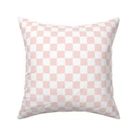 Painted 1" Checkerboard // Light Peachy Pink