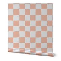 Painted 1" Checkerboard // Peachy