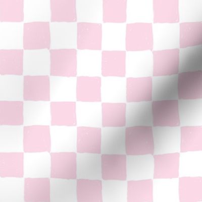 Painted 1" Checkerboard // Blush