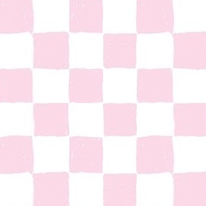 Painted 1" Checkerboard // Blush