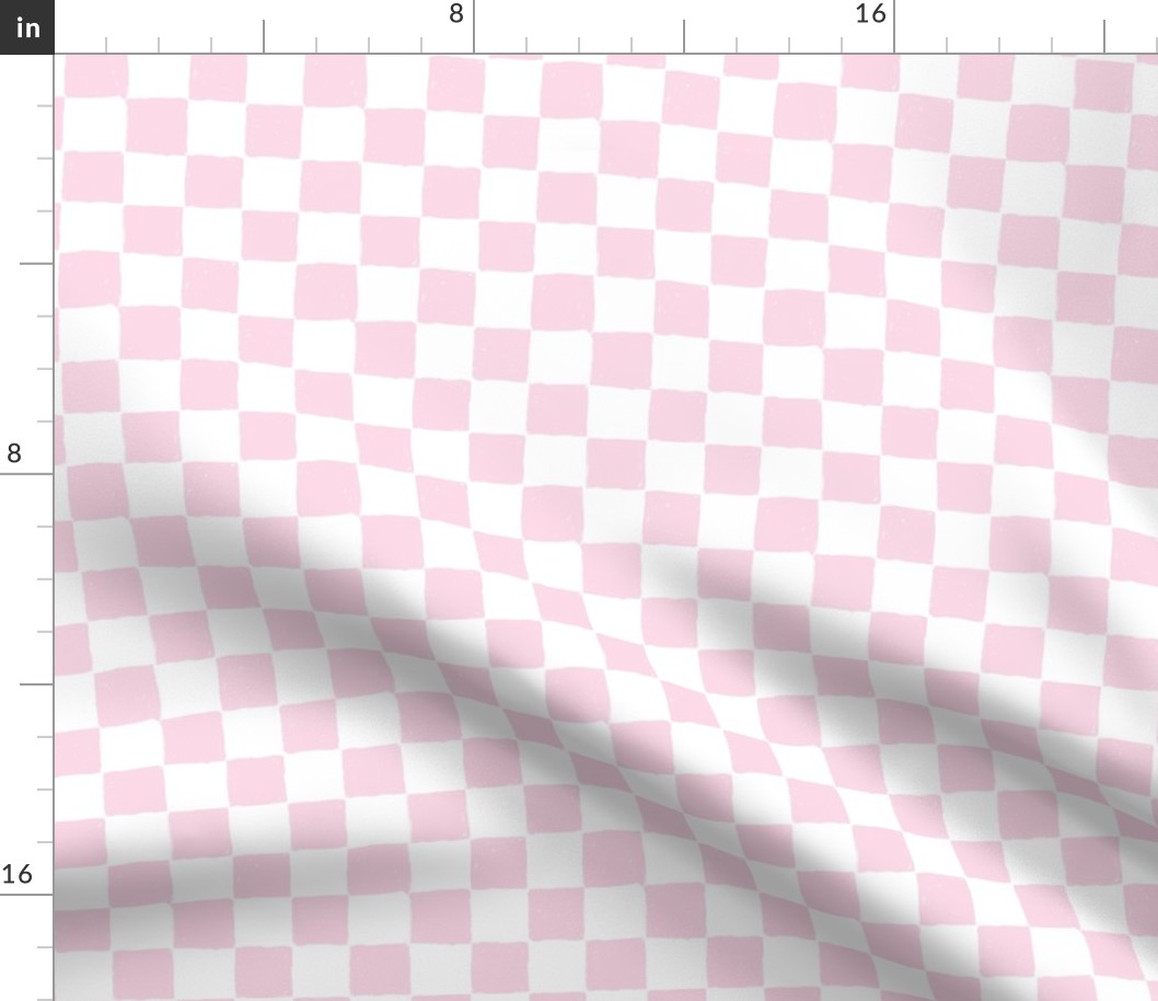 Painted 1" Checkerboard // Blush