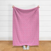 Painted 1" Checkerboard //  Hot Pink