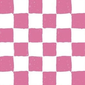 Painted 1" Checkerboard // Apple Blossom