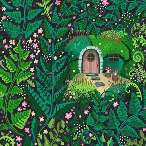 Secret fairy house wallpaper scale