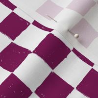 Painted 1" Checkerboard //  Mulberry
