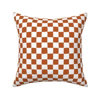 Painted 1" Checkerboard //  Burnt Orange