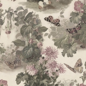 VINTAGE BOTANICAL ARCADIA - MUTED COLORS ON PAPER
