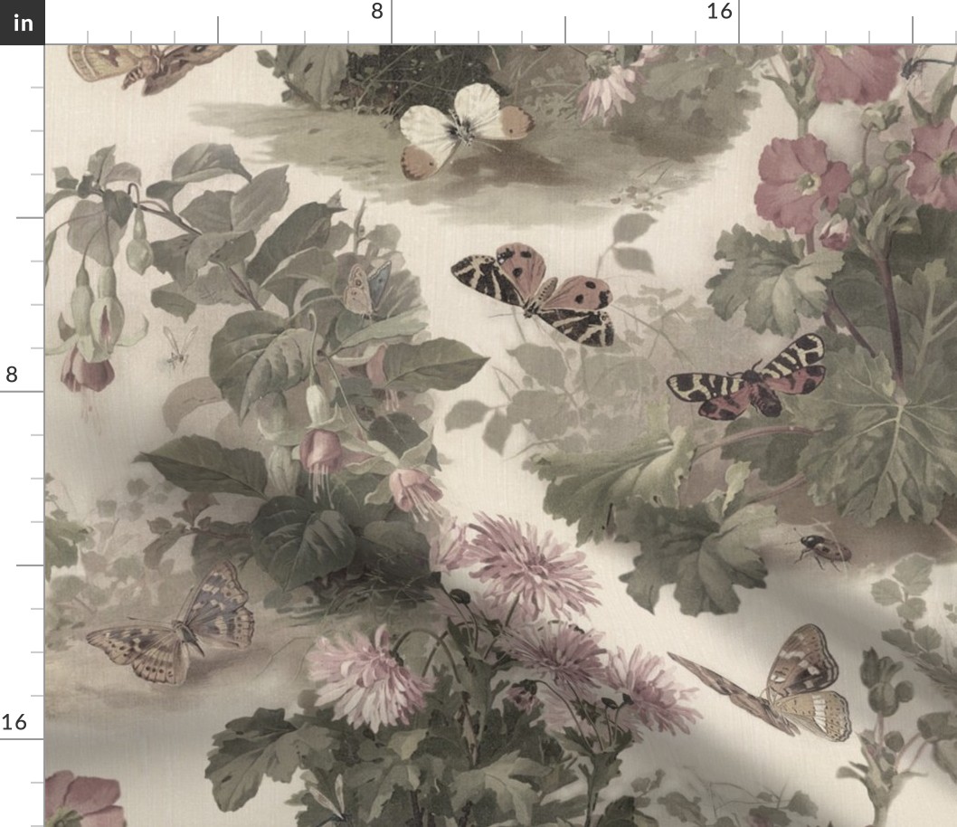 VINTAGE BOTANICAL ARCADIA - MUTED COLORS ON PAPER