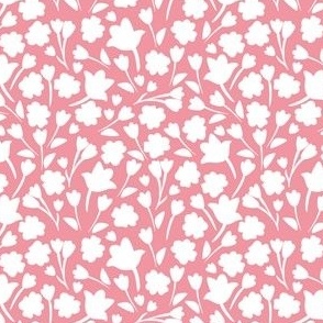 small scale ditsy floral - bubblegum