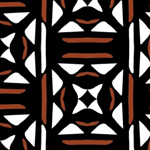 Black, White & Brown Tile Pattern