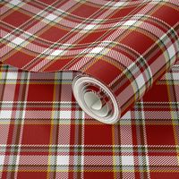 Manx Laxey red Isle of Man tartan, 1"