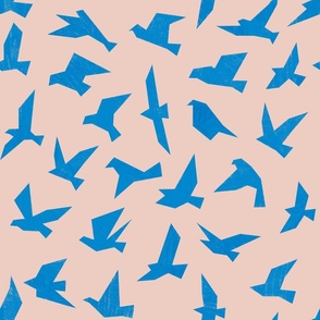 Blue Flying birds L