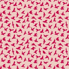 Pink Flying Birds S