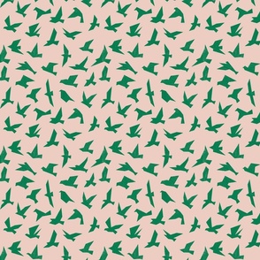 Green Flying Birds S