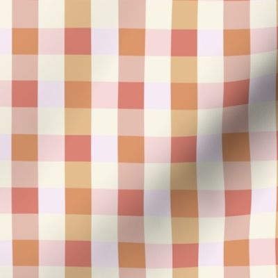 Colourful pink, orange, purple festive Easter gingham plaid 6 x 6