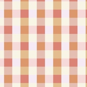 Colourful pink, orange, purple festive Easter gingham plaid 6 x 6