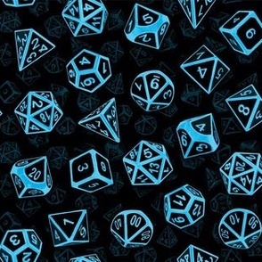 D20 Dice Set Pattern (Blue)