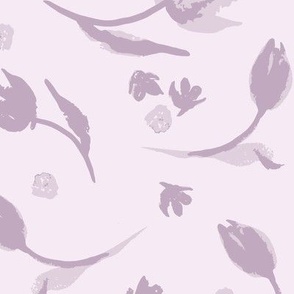 Dainty watercolour grape purple tulips JUMBO
