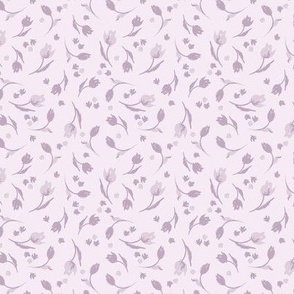 Dainty watercolour grape purple tulips MINI