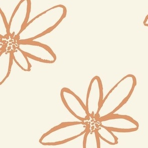 Simple orange daisy florals JUMBO