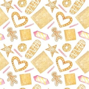 Watercolor biscuit pattern
