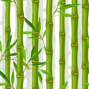 Bamboo Shoot Forest on White